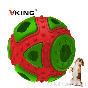 Juguetes de bolas para masticar mascotas huecos de goma de doble capa